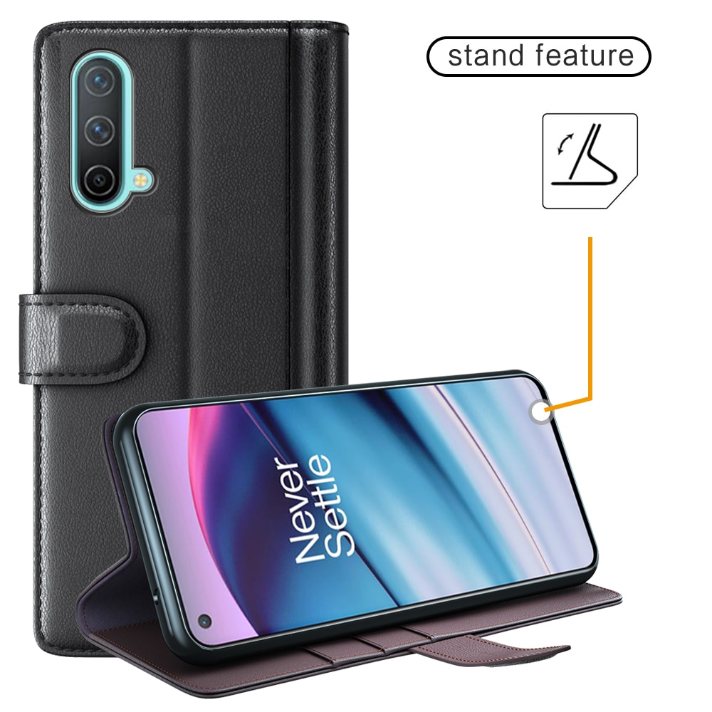 Funda de cuero genuino  OnePlus Nord CE 5G, Negro
