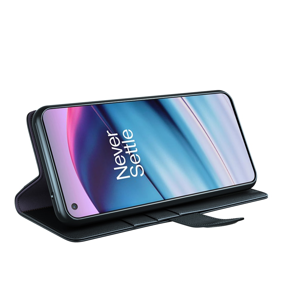 Funda de cuero genuino OnePlus Nord CE 5G, negro