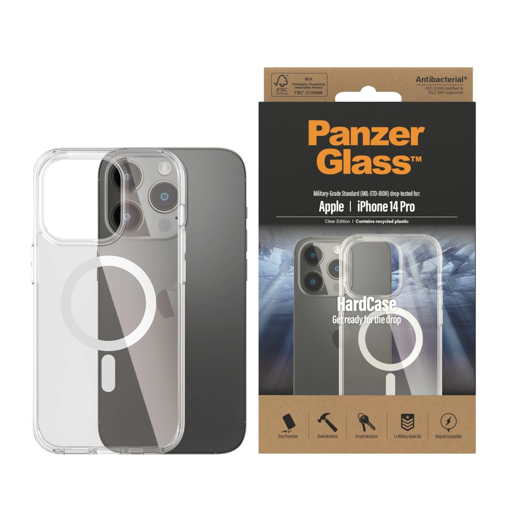 Hardcase MagSafe Funda iPhone 14 Pro transparente