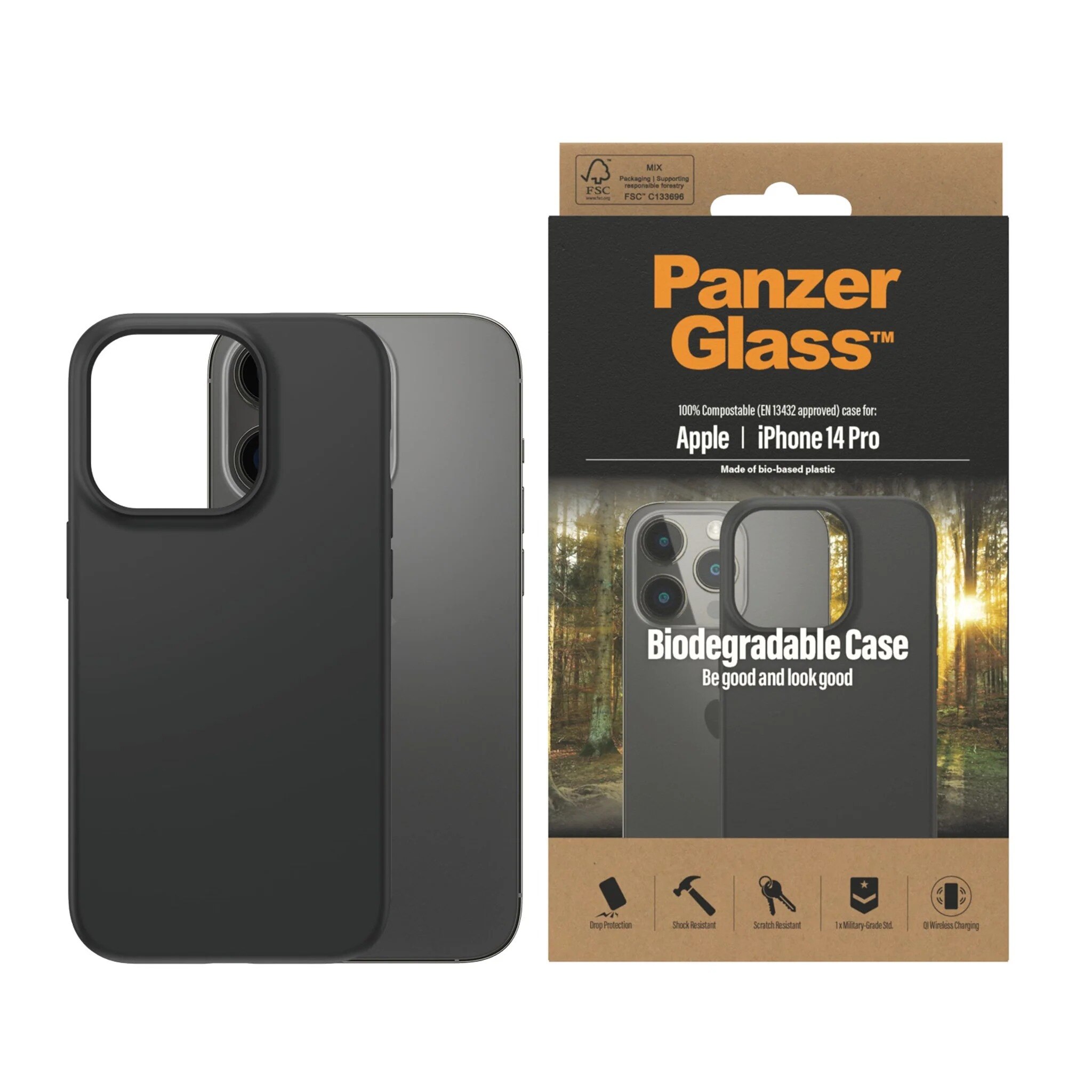 Biodegradable Funda iPhone 14 Pro negro