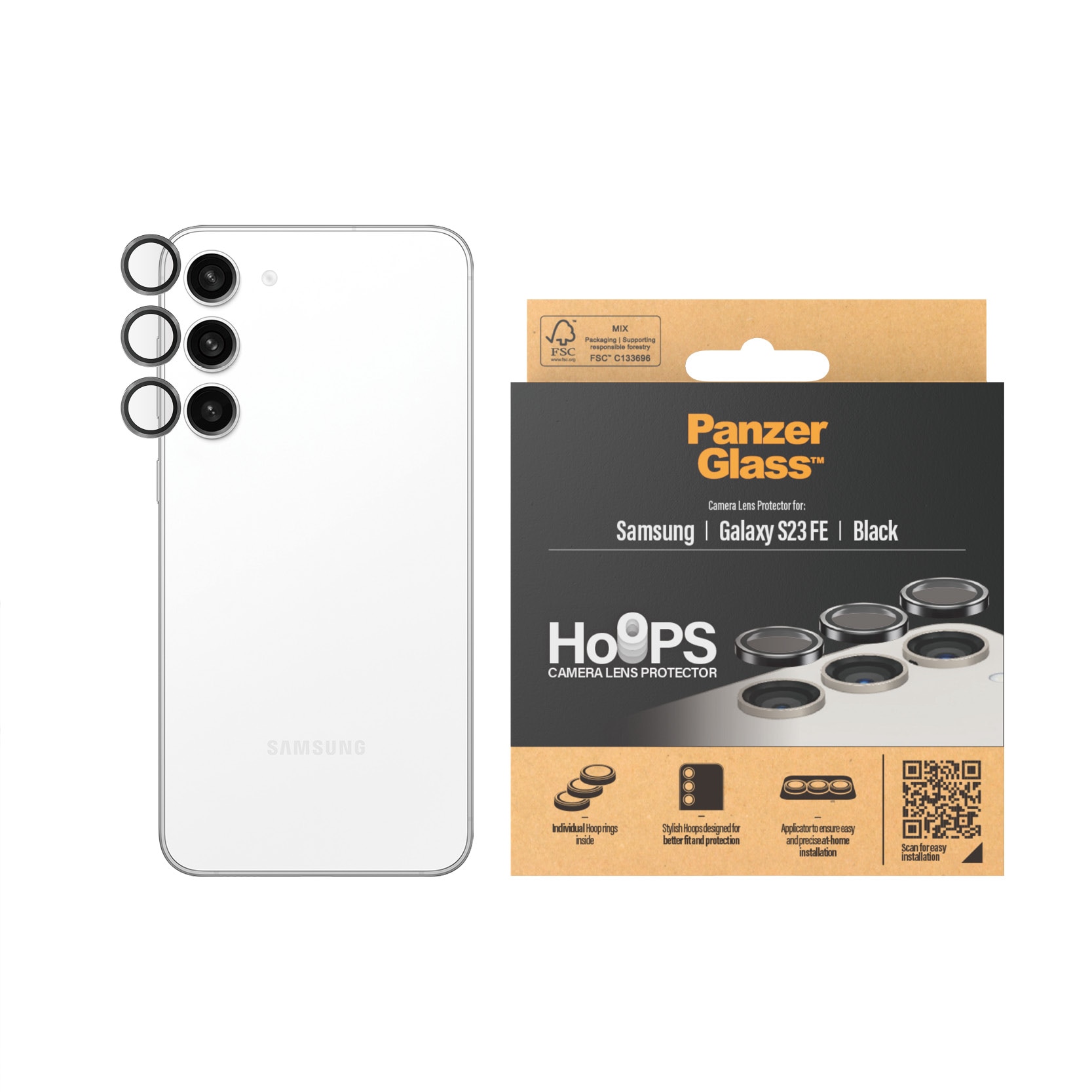Samsung Galaxy S23 FE Hoops Camera Lens Protector Negro