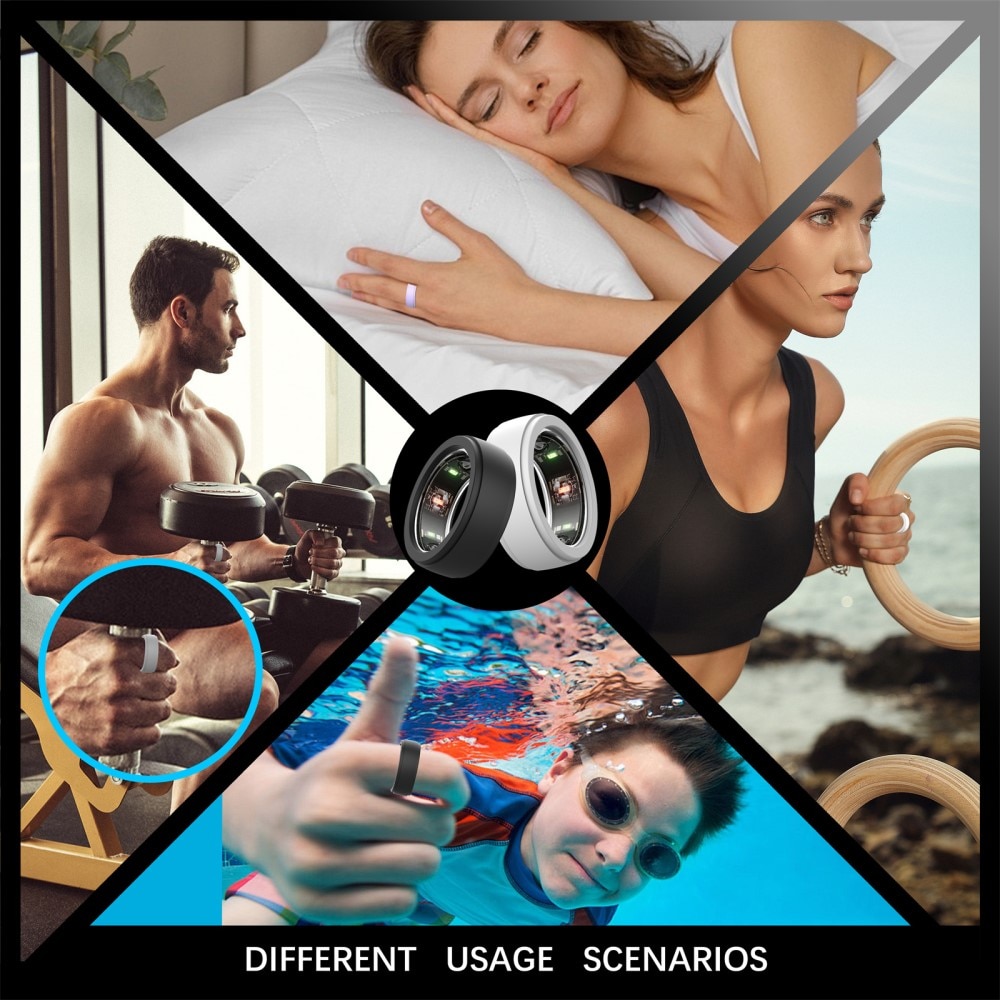 Funda de silicona Samsung Galaxy Ring talla 10–13, negro