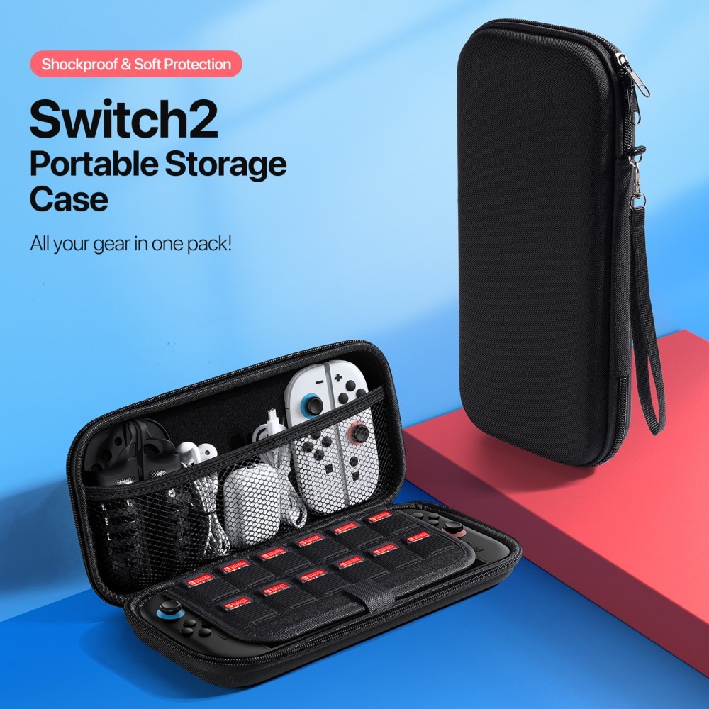 Estuche de almacenamiento para Nintendo Switch 2 negro