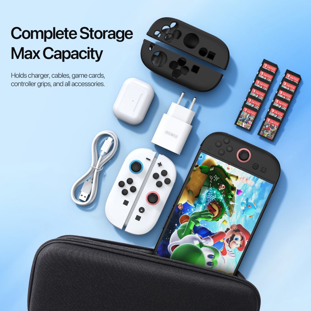 Estuche de almacenamiento para Nintendo Switch 2 negro