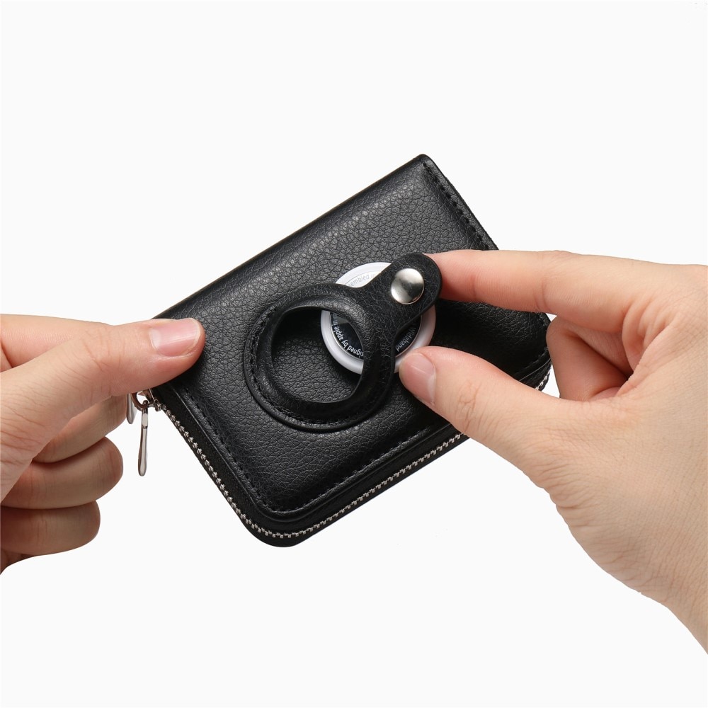 Billetera AirTag con protección RFID, negro