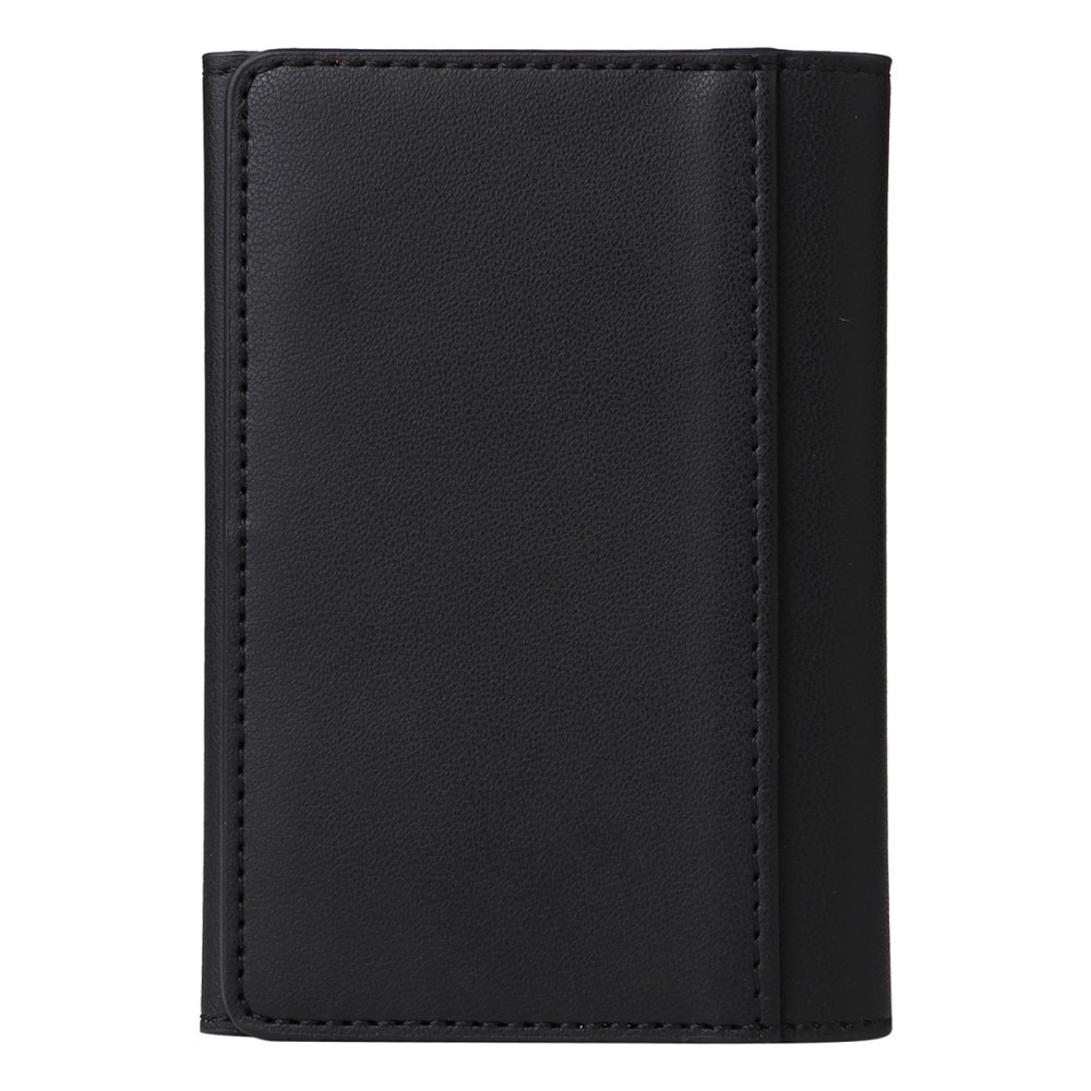 Billetera de cuero con soporte y MagSafe, negro