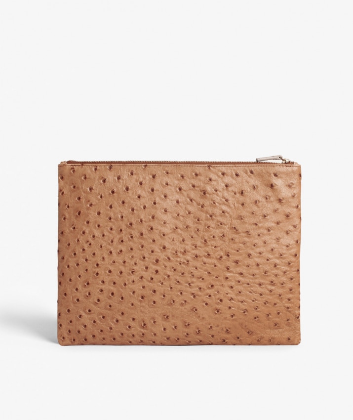 Small Clutch Ostrich Camel