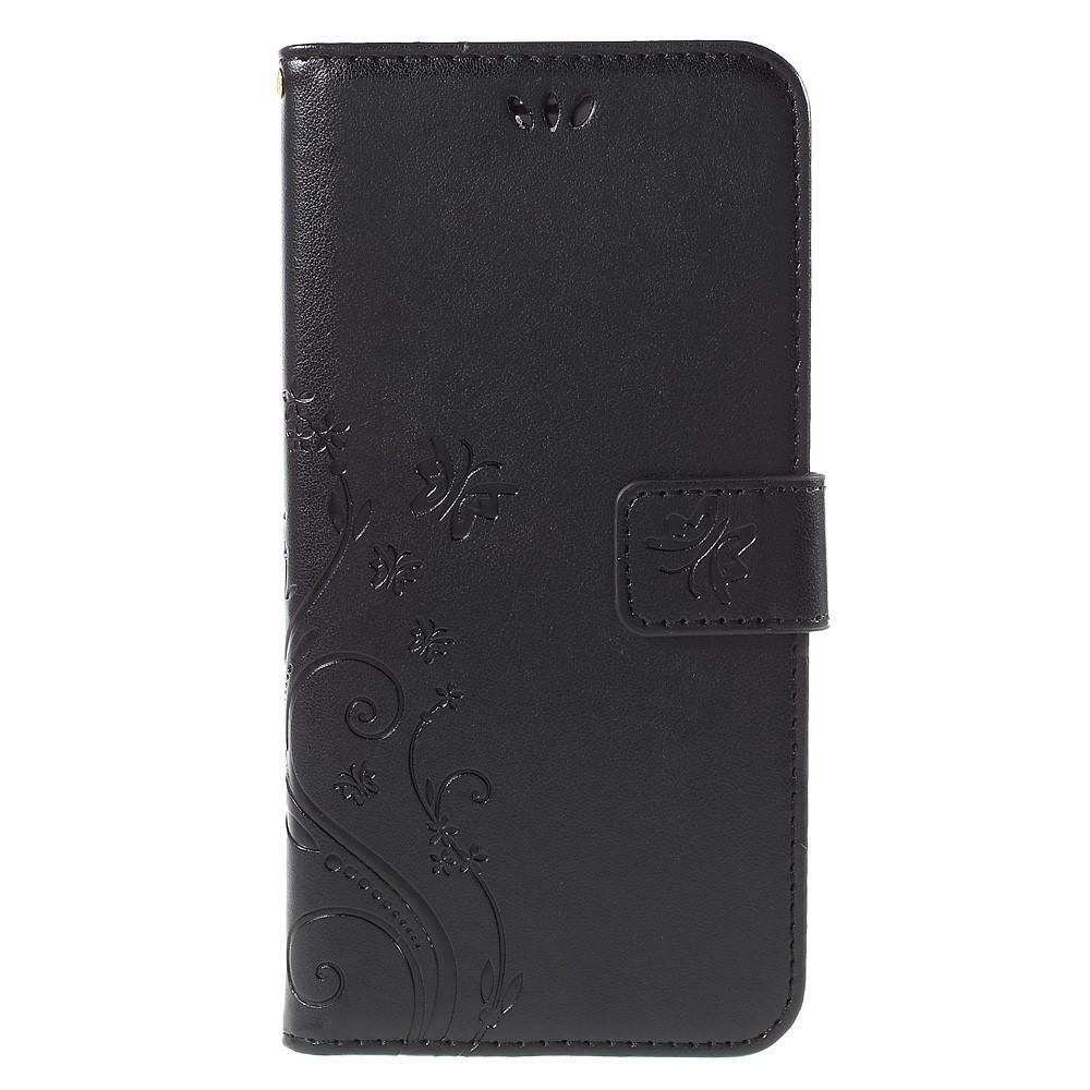 Funda de Cuero con Mariposas iPhone 6/6S, Negro