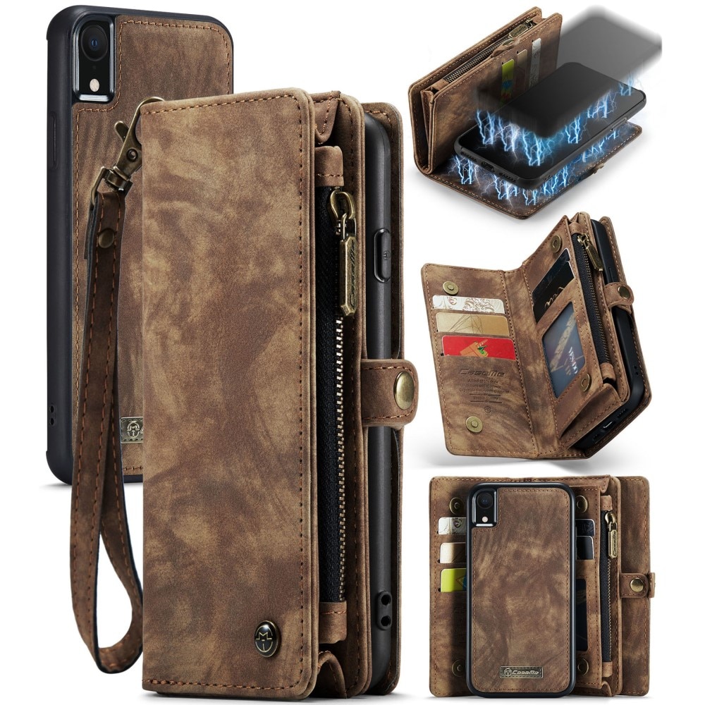 Cartera Multi-Slot iPhone Xr Marrón