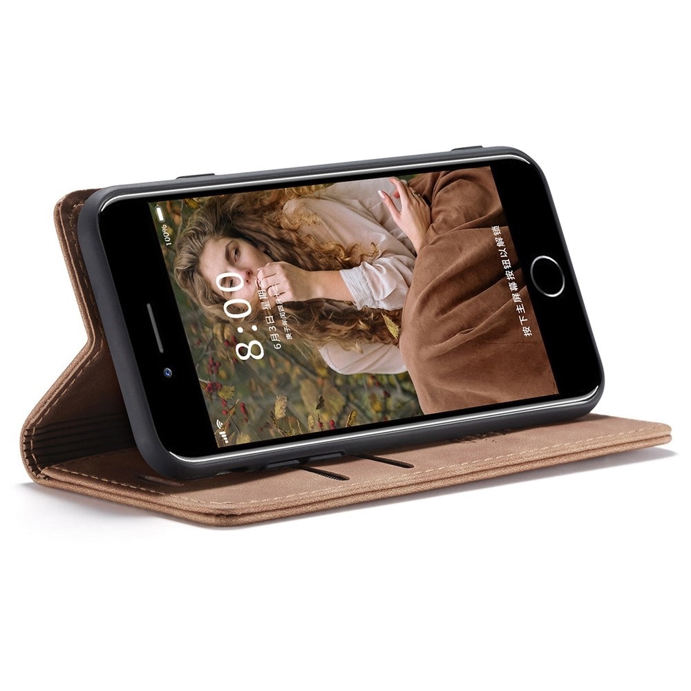Funda delgada con solapa iPhone 8 Marrón