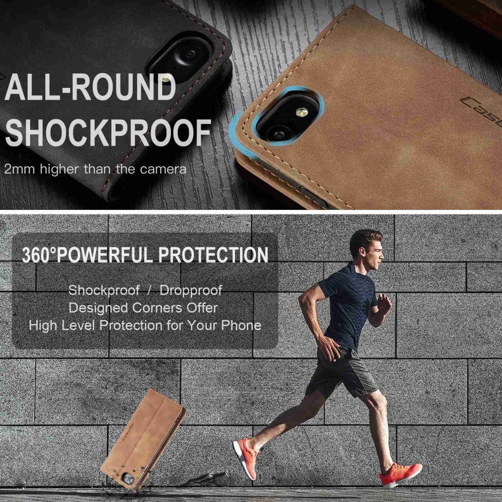 Funda delgada con solapa iPhone 8 Marrón