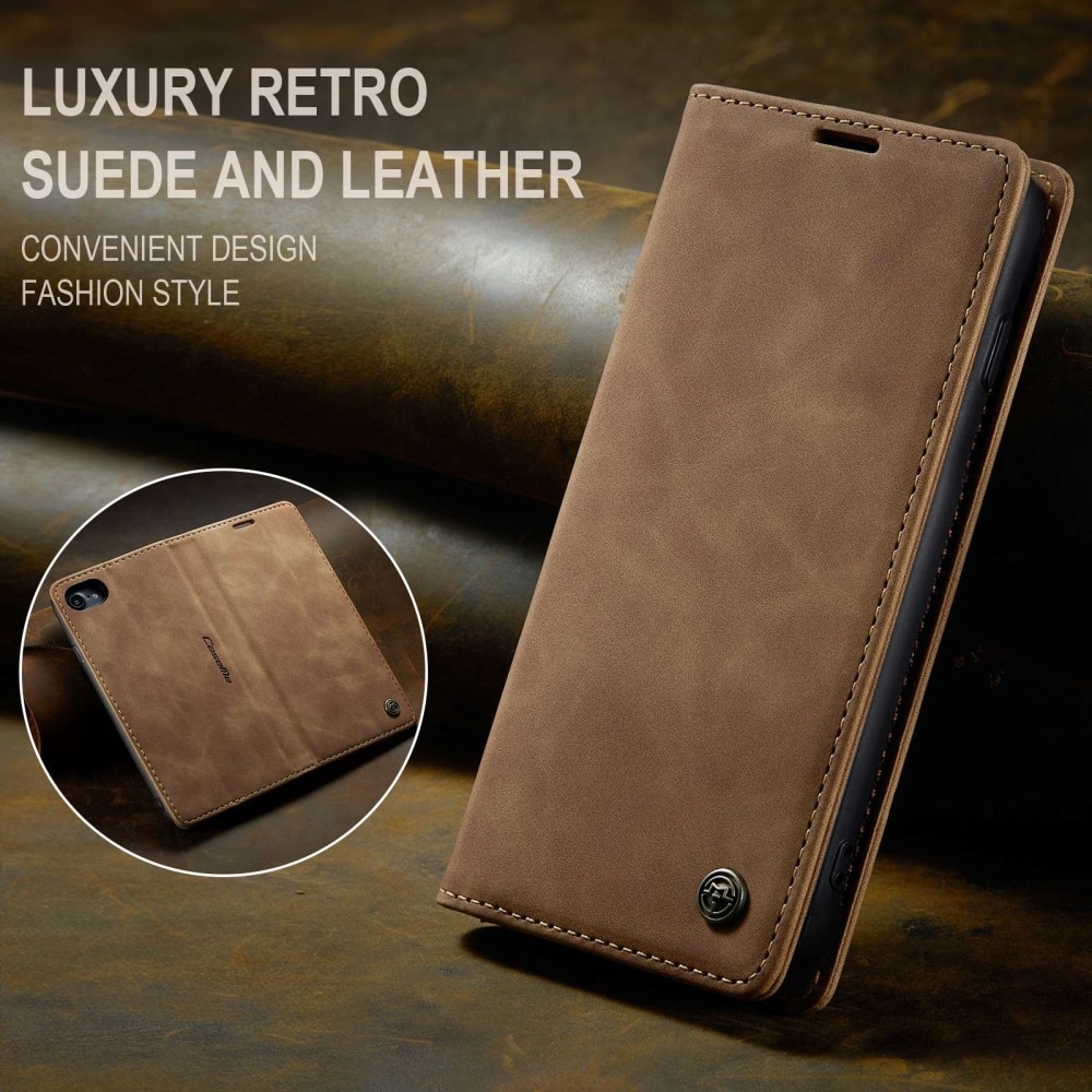 Funda delgada con solapa iPhone SE (2020) cognac