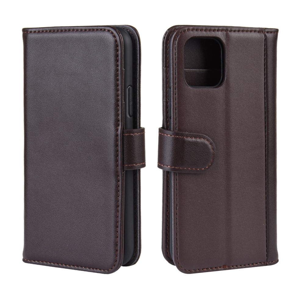 Funda de cuero genuino iPhone 11 Pro Max, Marrón