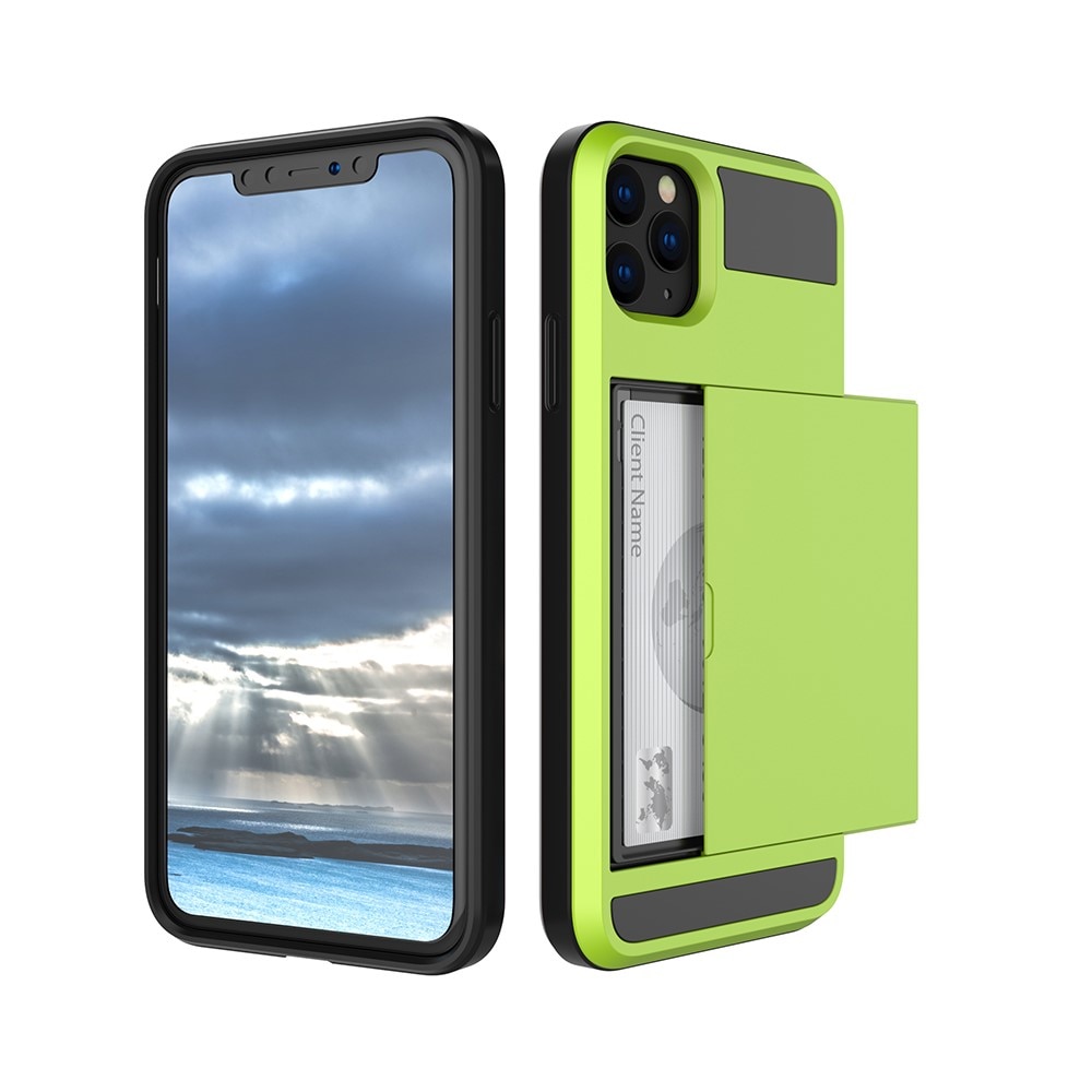 Funda con ranura para tarjetas iPhone 11 verde claro