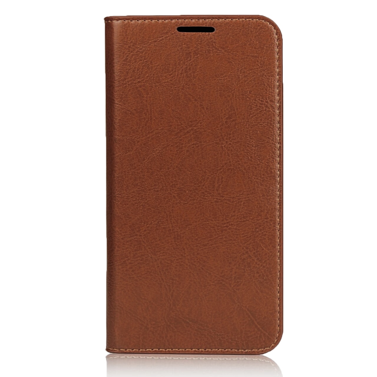 Funda cartera de cuero genuino iPhone 11 Pro marrón