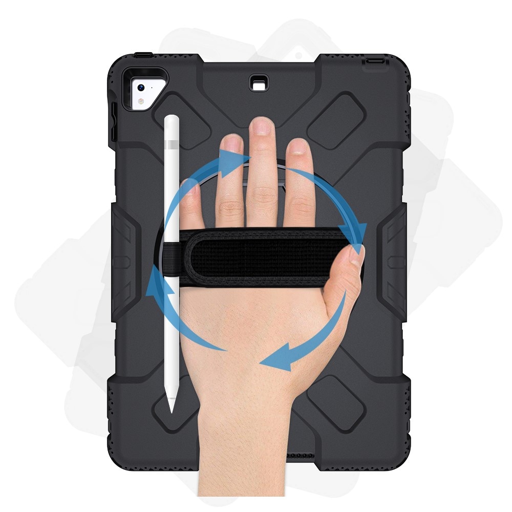 Funda híbrida a prueba de golpes Correa el hombro iPad 9.7 5th Gen (2017) negro