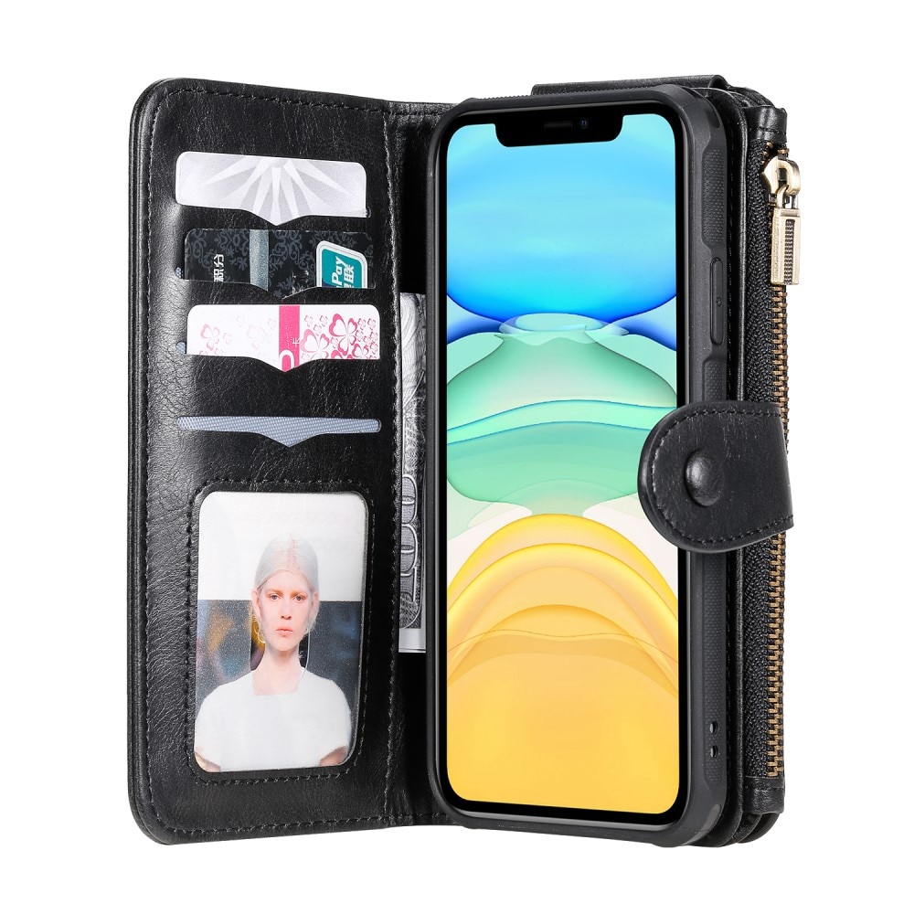 Magnet Leather Multi Wallet iPhone 11 negro