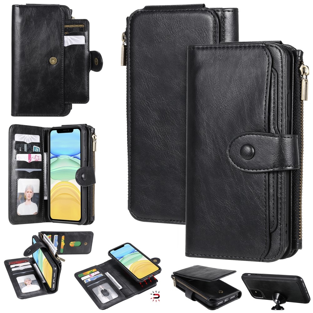 Magnet Leather Multi Wallet iPhone 11 negro