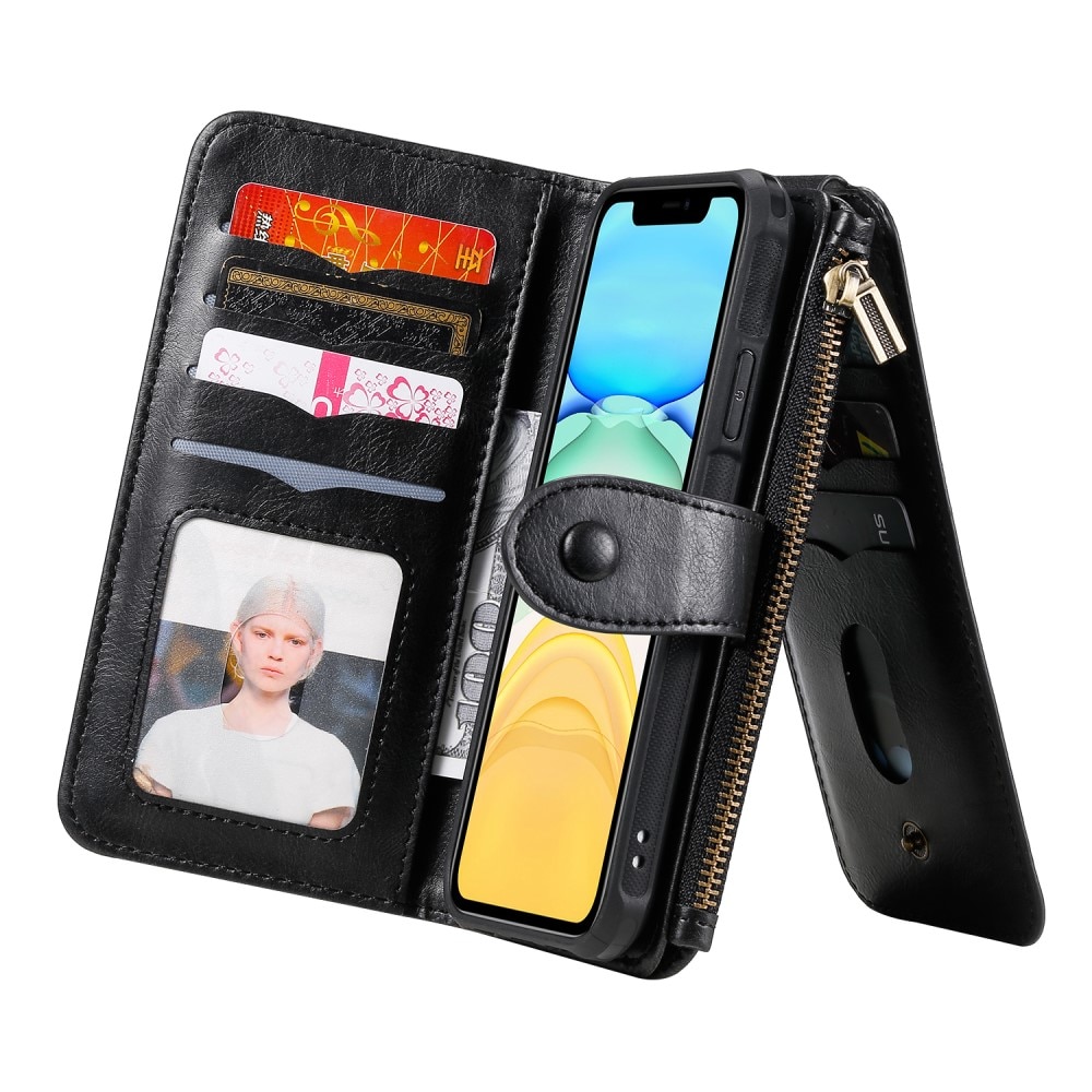 Magnet Leather Multi Wallet iPhone 11 negro