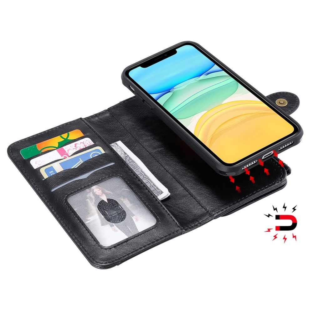 Magnet Leather Multi Wallet iPhone 11 negro