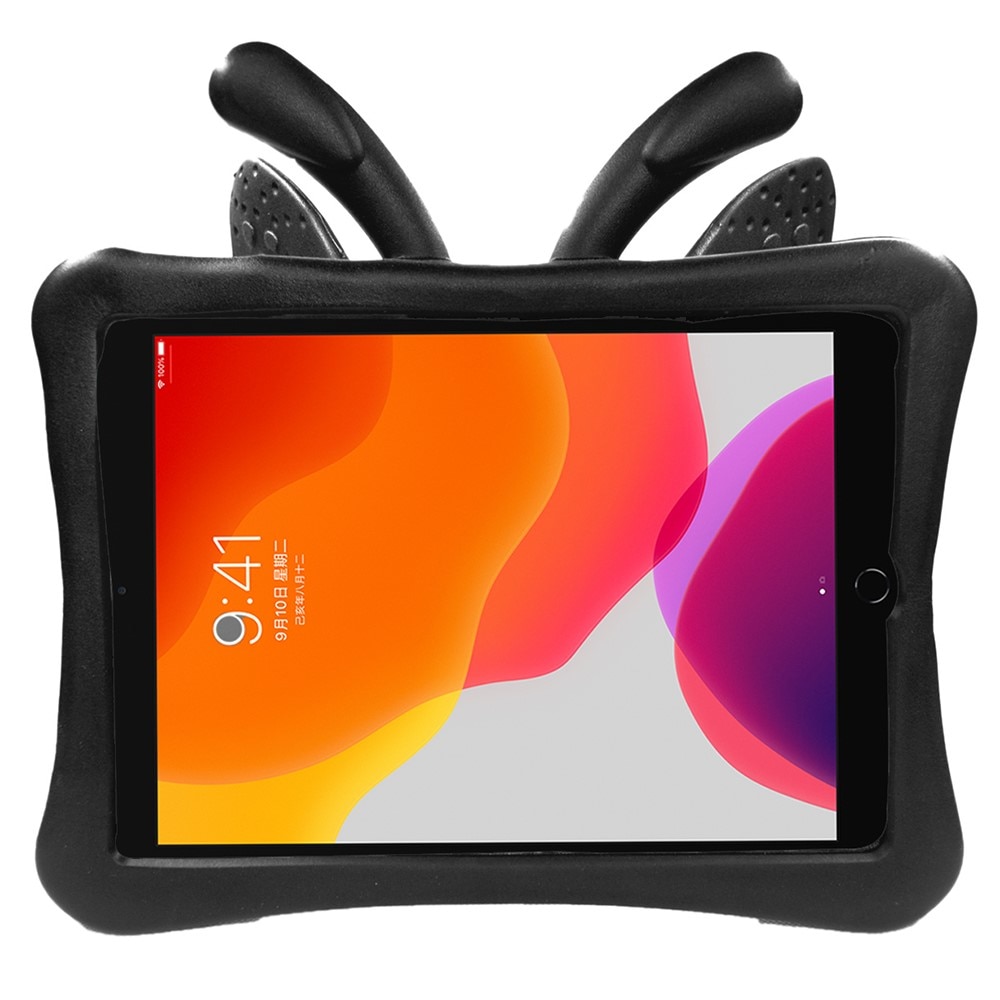 Funda con diseño de mariposas iPad 10.2 9th Gen (2021) negro