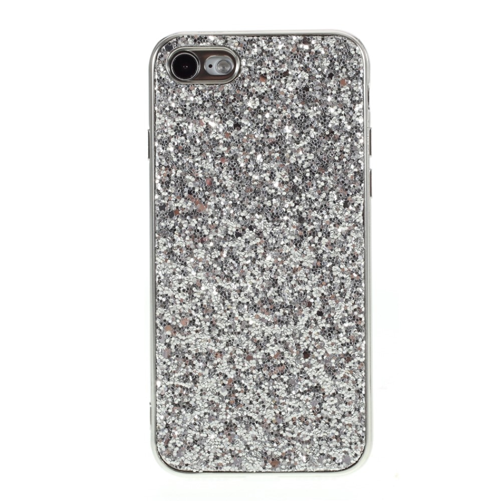 Funda Brillantina iPhone 8 plata