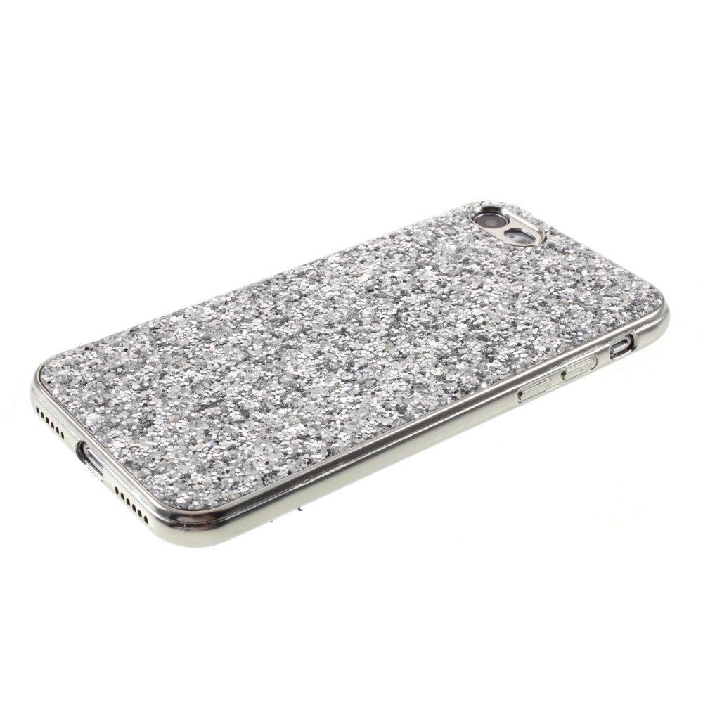 Funda Brillantina iPhone SE (2022) plata