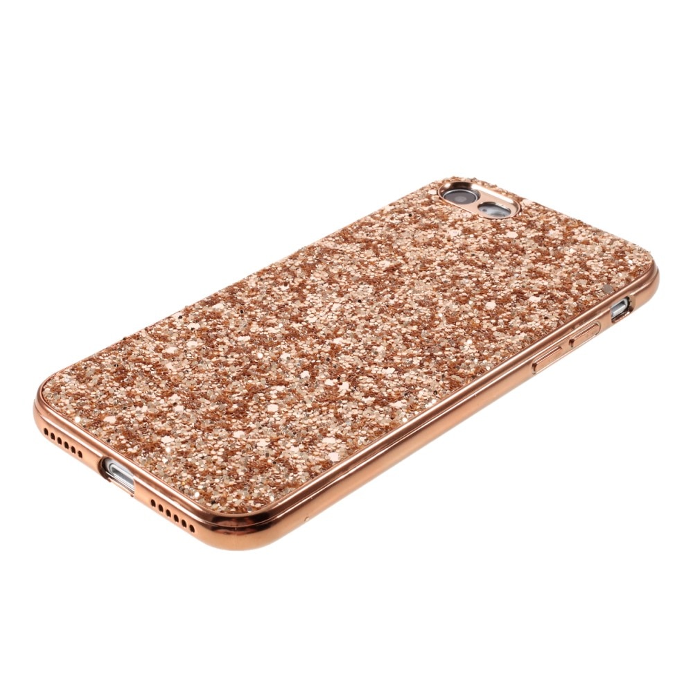 Funda Brillantina iPhone SE (2022) oro rosa