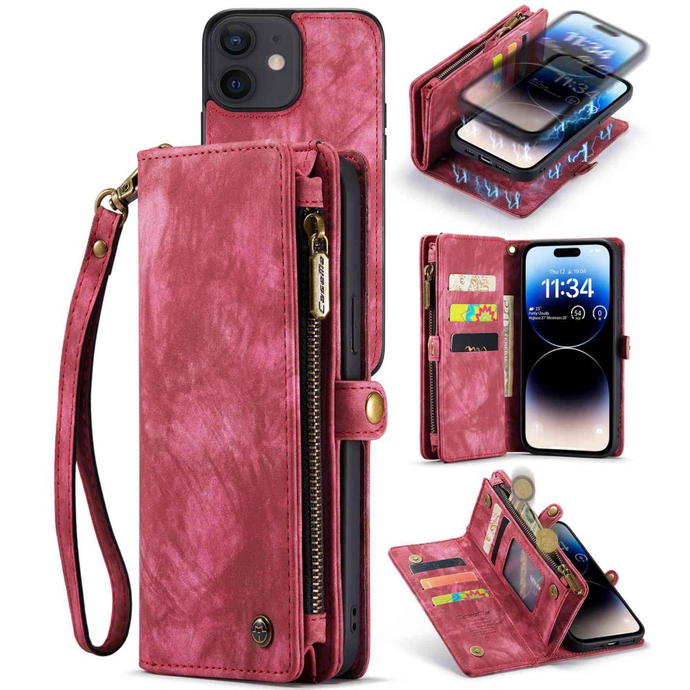 Cartera Multi-Slot iPhone 12/iPhone 12 Pro Rojo