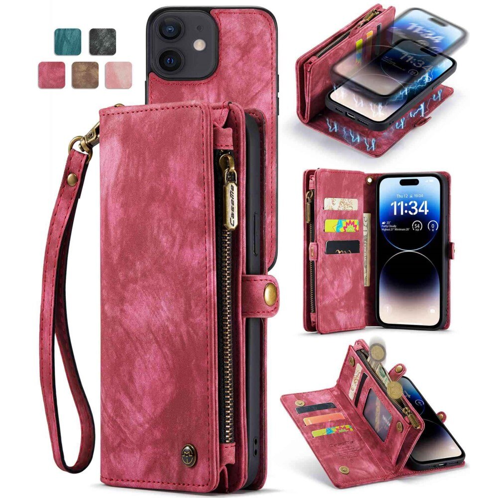 Cartera Multi-Slot iPhone 12/12 Pro Rojo