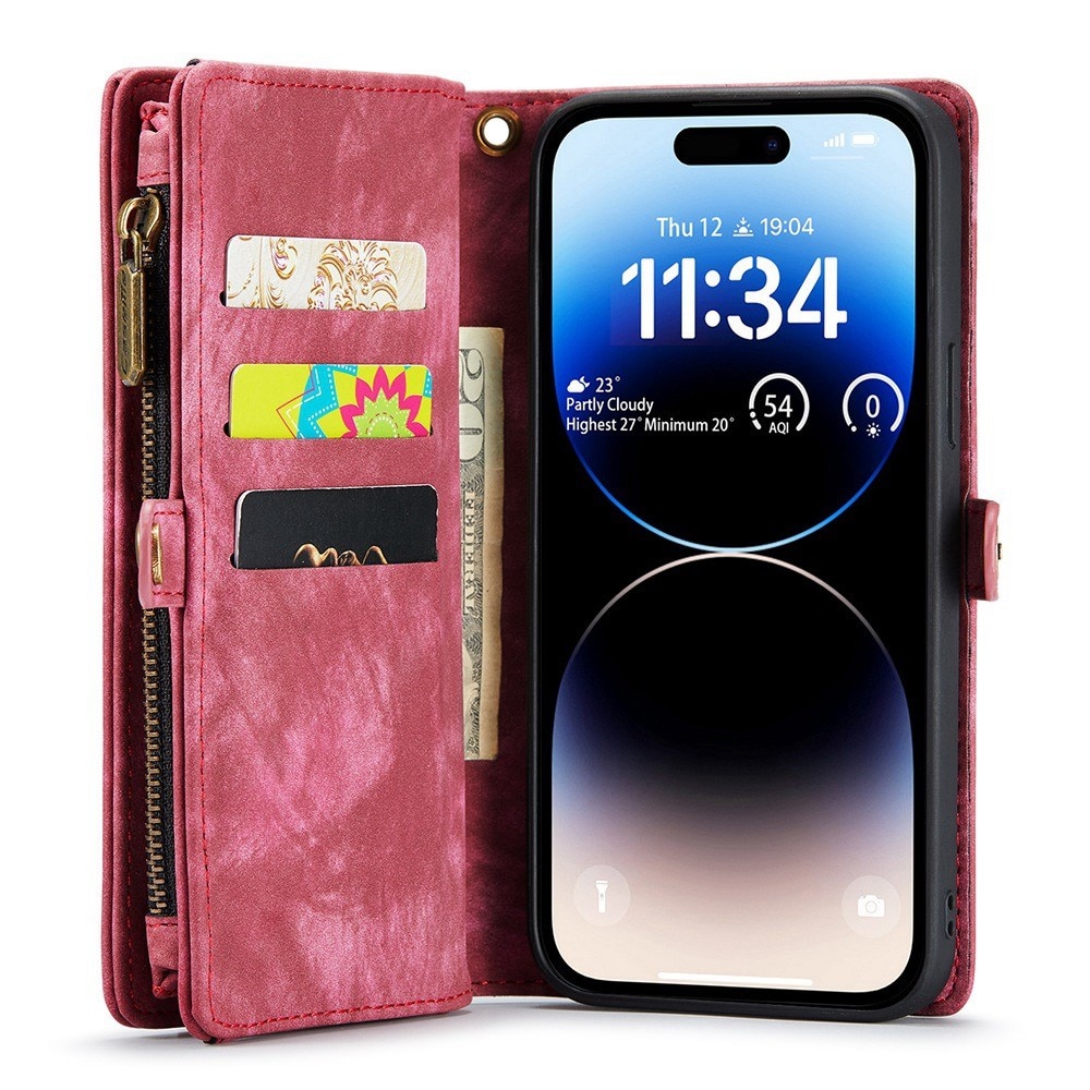 Cartera Multi-Slot iPhone 12/iPhone 12 Pro Rojo