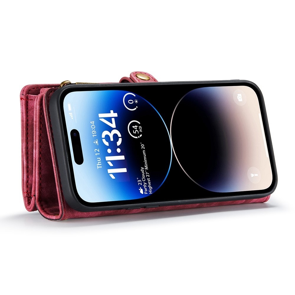 Cartera Multi-Slot iPhone 12/12 Pro Rojo