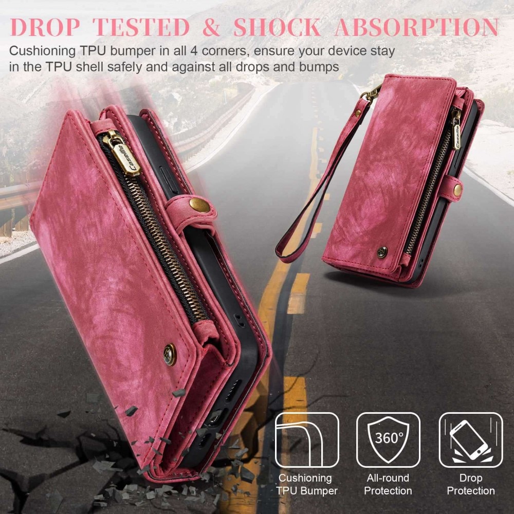 Cartera Multi-Slot iPhone 12/iPhone 12 Pro Rojo