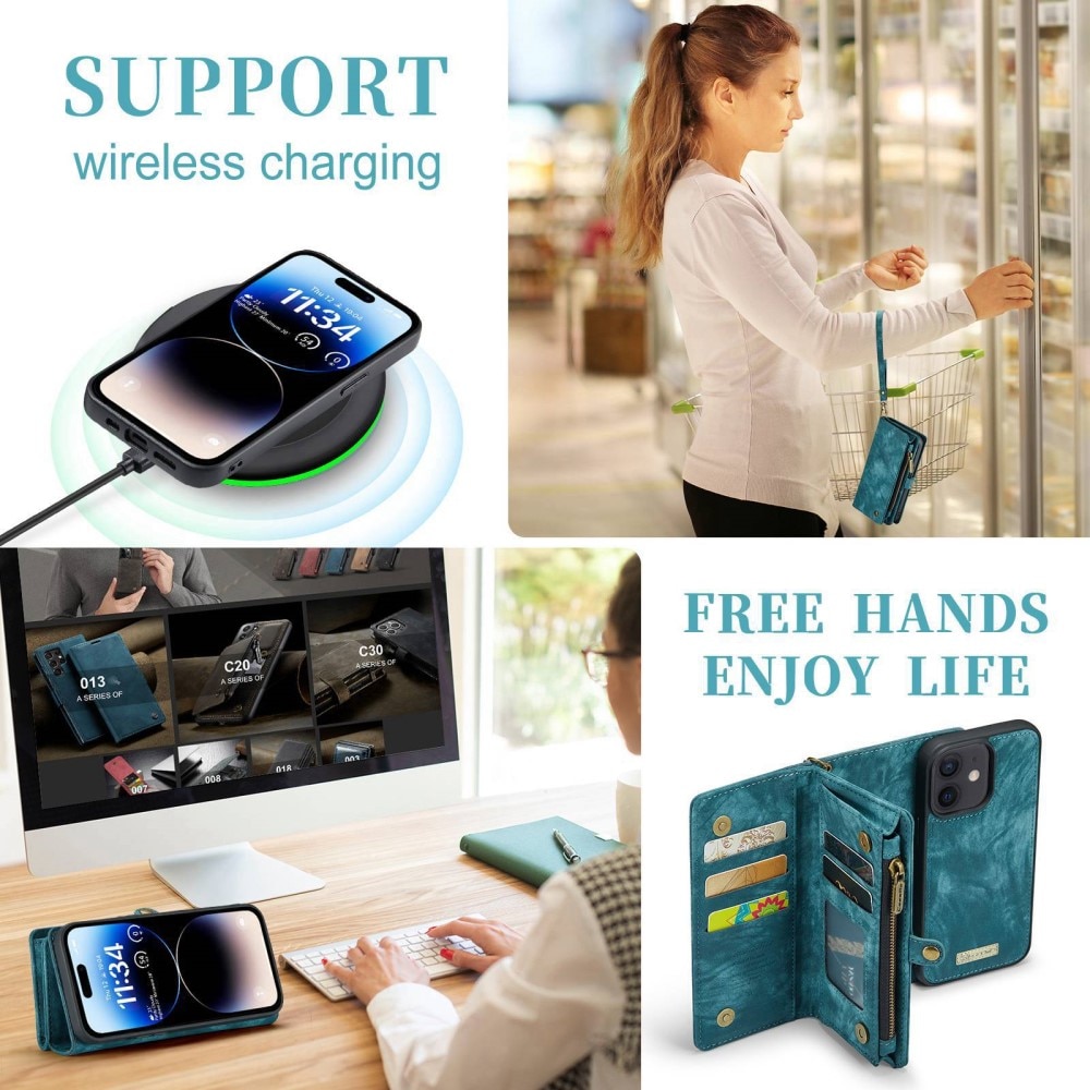 Cartera Multi-Slot iPhone 12/iPhone 12 Pro Azul