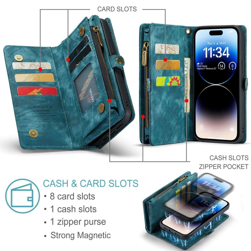 Cartera Multi-Slot iPhone 12/iPhone 12 Pro Azul
