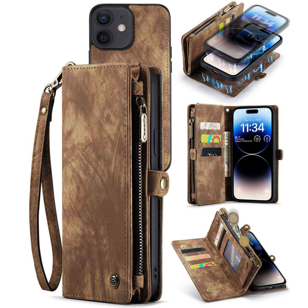 Cartera Multi-Slot iPhone 12/iPhone 12 Pro Marrón
