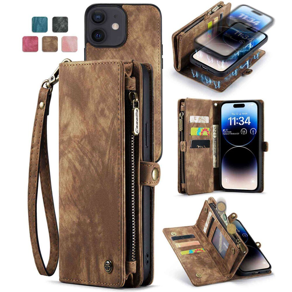Cartera Multi-Slot iPhone 12/12 Pro Marrón