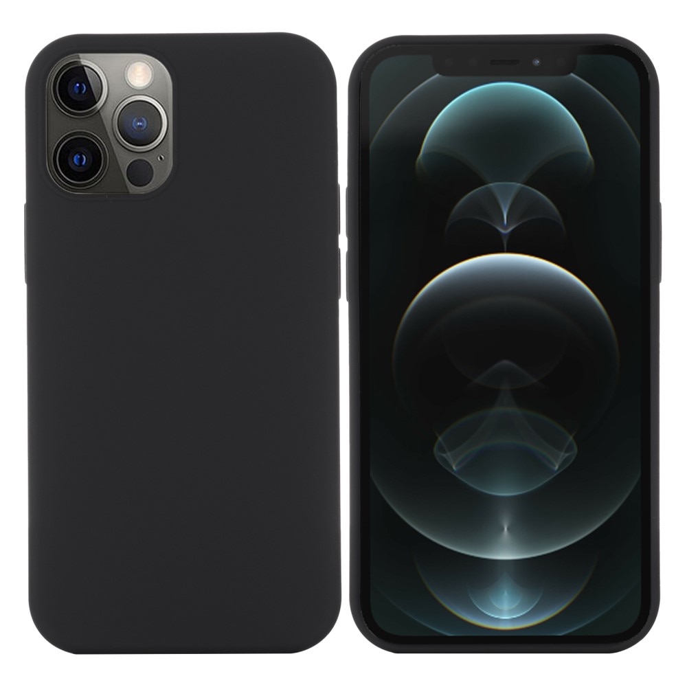 Carcasa Silicona iPhone 12 / 12 PRO Negro