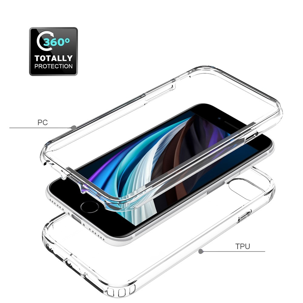 Funda con cobertura total iPhone 7 Transparente