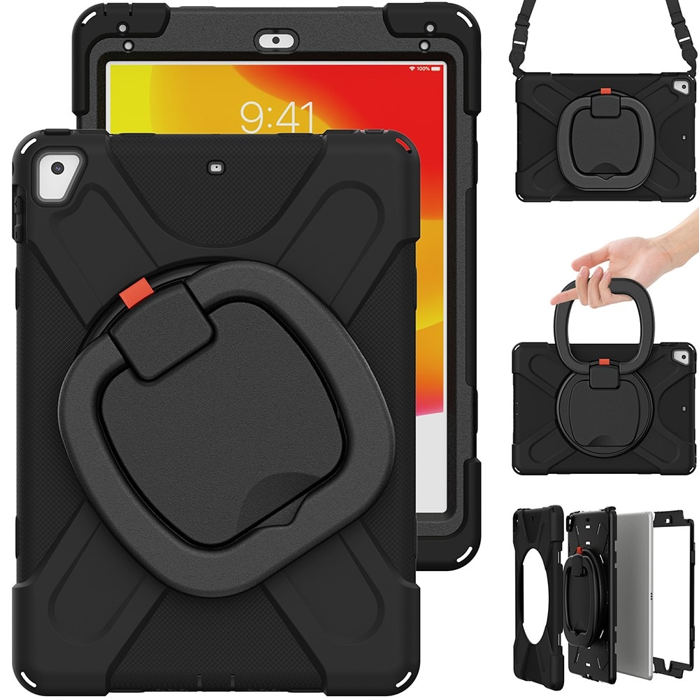 Funda híbrida con soporte y correa para el hombro iPad 9.7 6th Gen (2018) negro