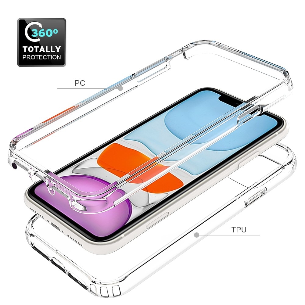 Funda con cobertura total iPhone 11 transparente