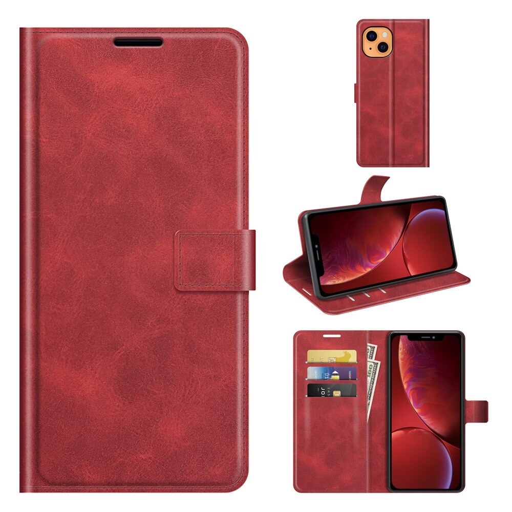 Cartera Leather Wallet iPhone 13 Mini Red