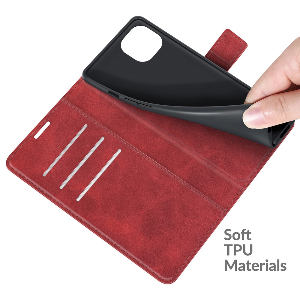 Cartera Leather Wallet iPhone 13 Mini Red