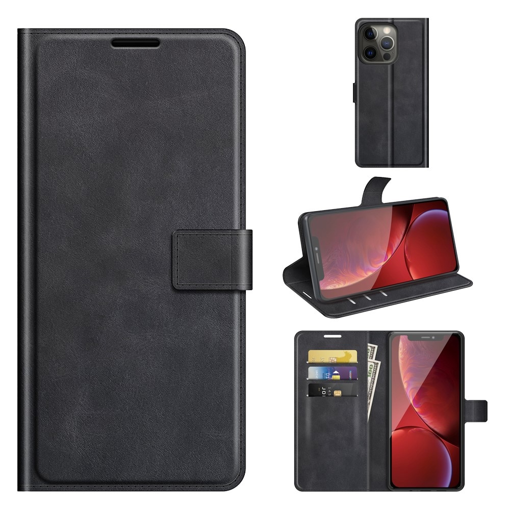 Cartera Leather Wallet iPhone 13 Pro Max Black