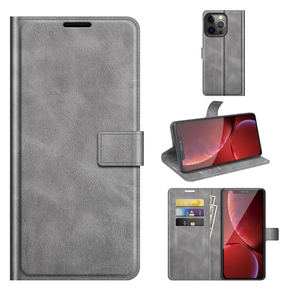Cartera Leather Wallet iPhone 13 Pro Max Grey