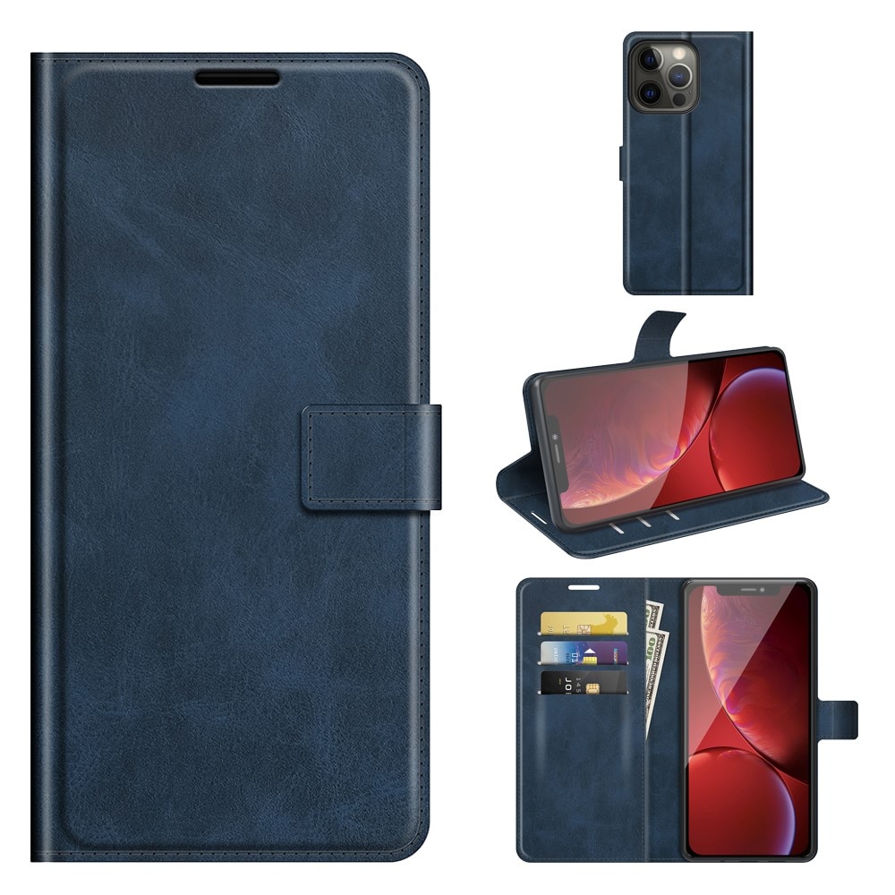 Cartera Leather Wallet iPhone 13 Pro Max Blue