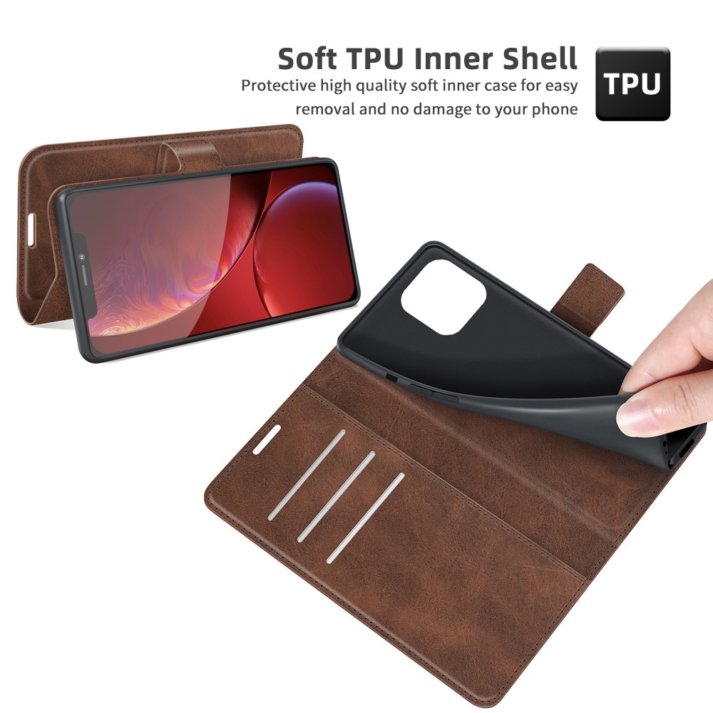 Cartera Leather Wallet iPhone 13 Pro Brown