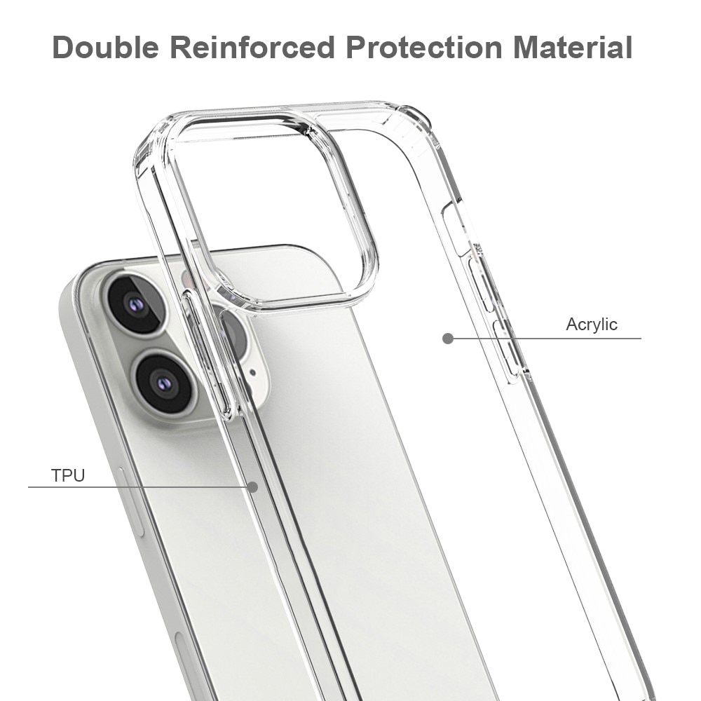 Funda híbrida Crystal Hybrid para iPhone 13 Pro, transparente