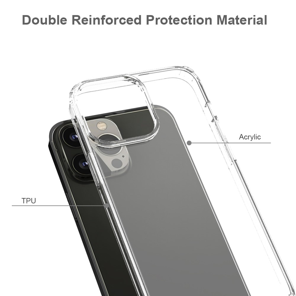 Funda híbrida Crystal Hybrid para iPhone 13 Pro Max, transparente