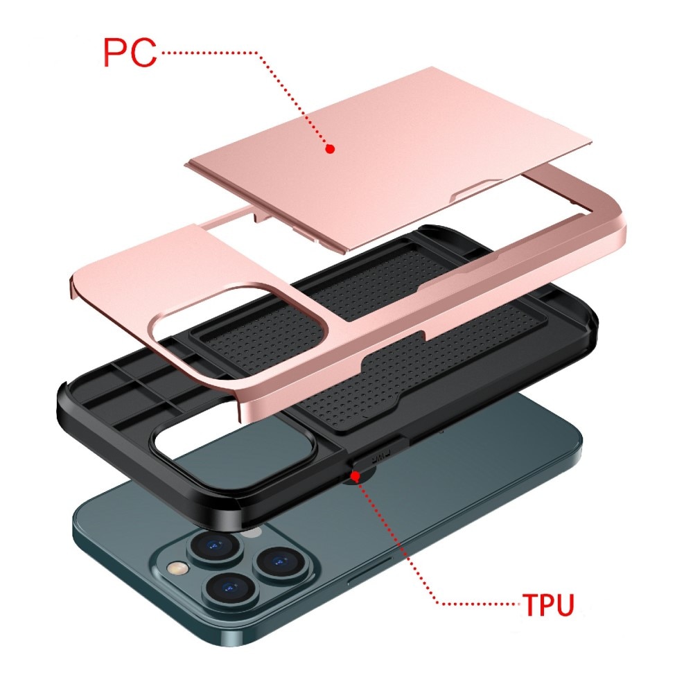 Funda con ranura para tarjetas Apple iPhone 13 Pro Max Rosa